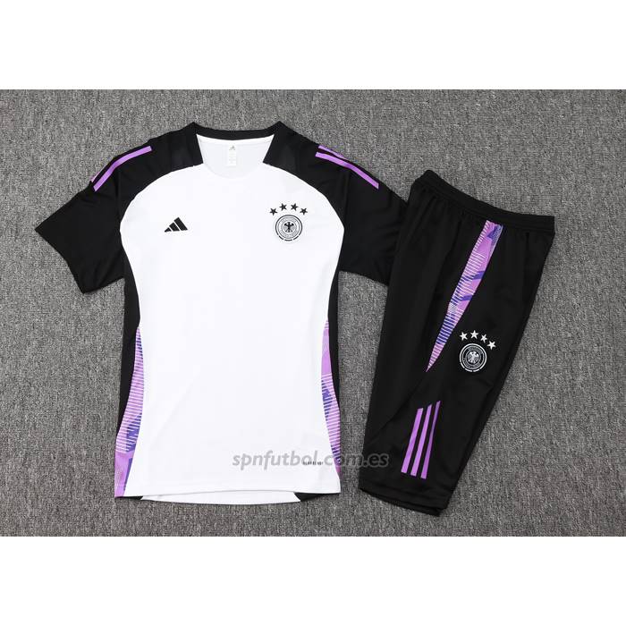Chandal del Alemania Manga Corta 2024-2025 Blanco - Pantalon Corto